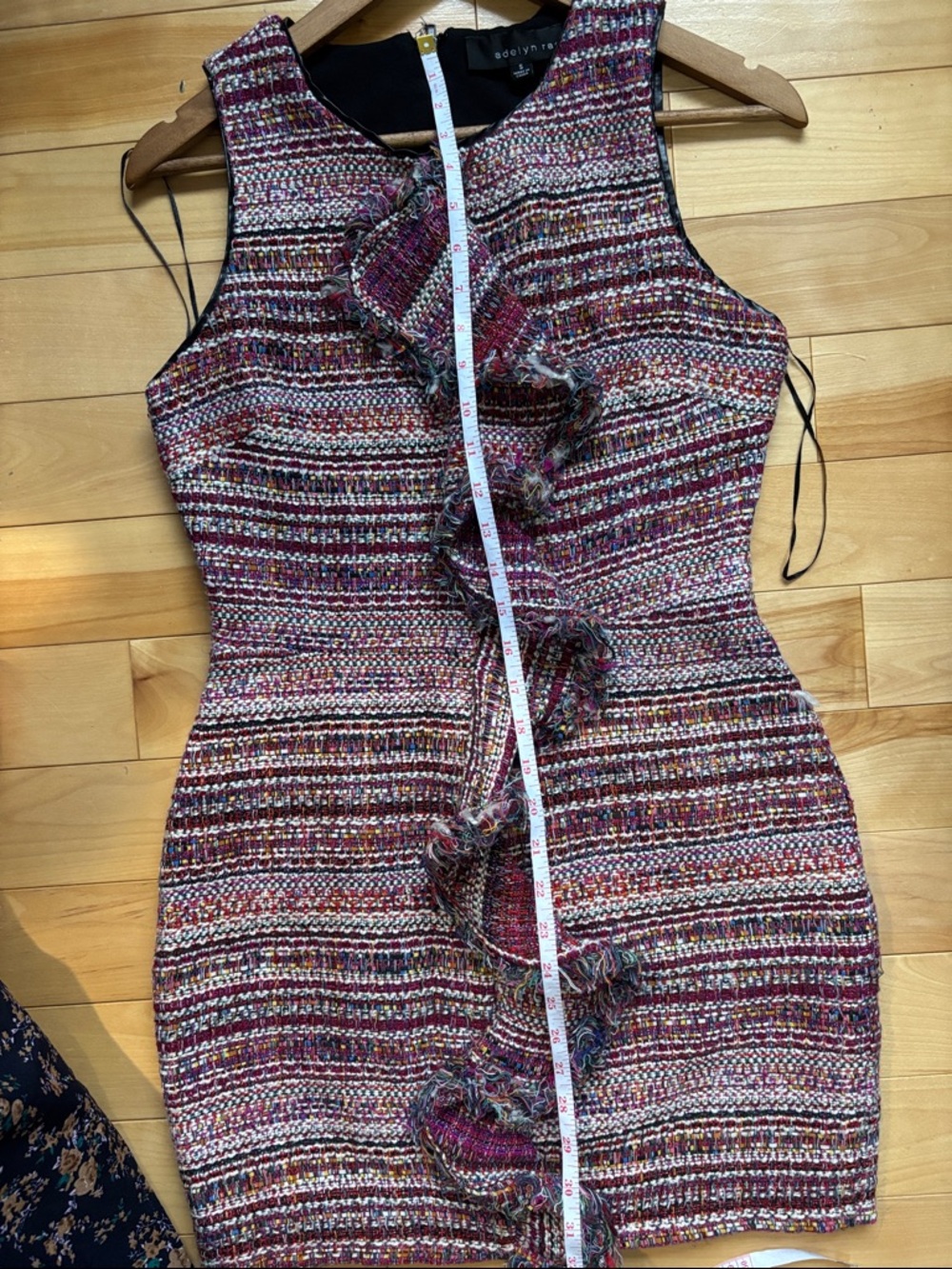 Adelyn Ray Tweed Ruffle Dress - Size S - Picture 11 of 11